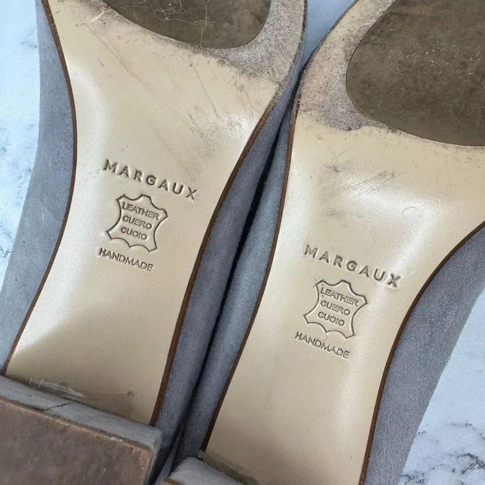 Margaux Steel Gray Suede The Heel Pumps 40.5